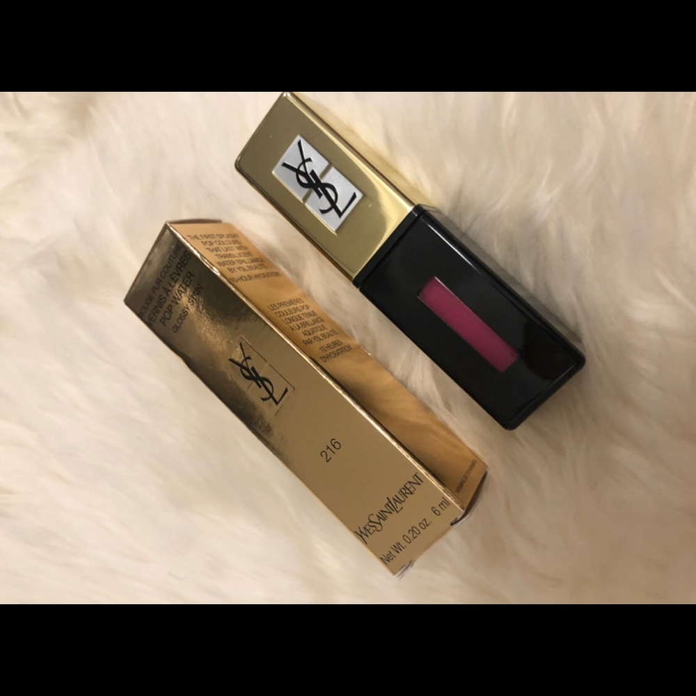 NEW YSL rouge pur couture glossy stain 216